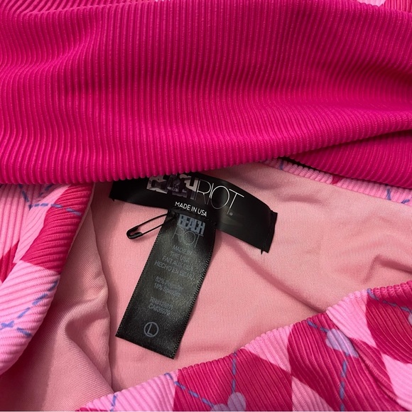Beach Riot Pink Argyle One Piece Swimsuit - Picture 9 of 10